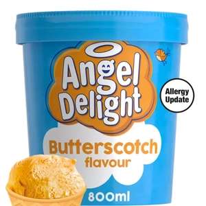 Angel Delight Soft Serve Ice Cream Butterscotch/Strawberry Flavours 800ml