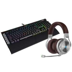 Corsair K95 Platinum RGB Cherry MX Brown Mechanical Gaming Keyboard + VIRTUOSO RGB Wireless SE Espresso Headset Bundle £179.99 at AWD-IT