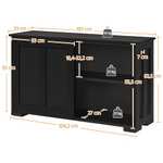 Yaheetech Sideboard Buffet Cabinet Black Stackable Kitchen Storage Cabinet w.voucher Sold by Yaheetech UK