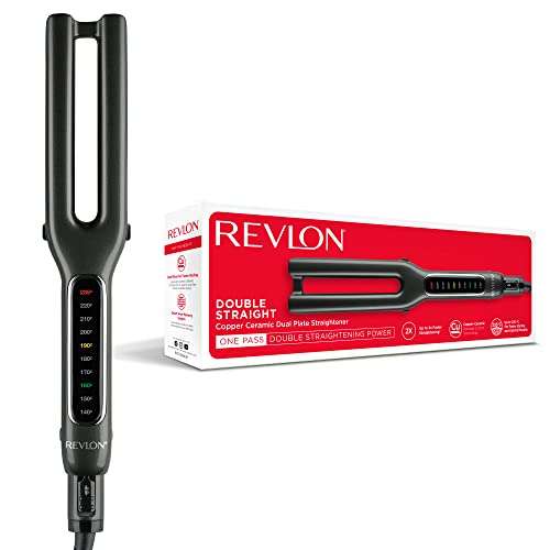 Revlon Double Straight Dual Plate Design, Advanced Copper Ceramic Technology Hair Straighteners £25.99 @ Amazon