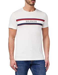 Tommy Hilfiger Men's Chest Hilfiger Stripe Tee S/S T-Shirts, Sizes XS-L - £15.75 @ Amazon
