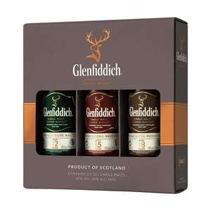 Glenfiddich Single Malt Scotch Whisky Gift Pack 3X5cl - Clubcard Price