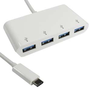 USB 3.1 Type C Male Plug to 4 Port SuperSpeed USB Hub Adapter 15cm £8.96 + £1.07 delivery @ Kenable