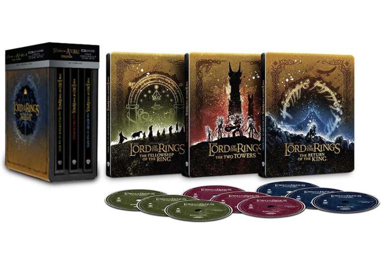 Lord of the Rings 4K Steelbook Trilogy - £64 Delivered @ Amazon Italy