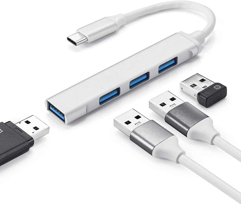 daytime kapok kopi USB C Hub, USB C to USB A Adapter, Ultra-Slim Type-C to USB（1*USB 3.0 & 3* USB 2.0) - £2.99 Sold by Omivine-UK @ Amazon | hotukdeals