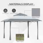 Outsunny 4 x 4m Pop-up Gazebo Double Roof Canopy with UV Proof, Roller Bag - Sold / Dispatched by MHSTAR