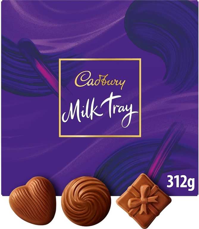Cadbury Milk Tray Assorted Milk Chocolates Gift Set, 312g - S&S £3.3