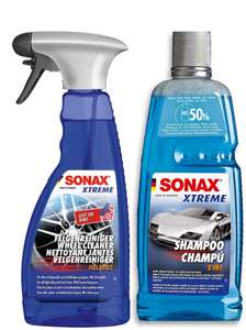 SONAX XTREME Shampoo 2 in 1 (1 Litre) - Wash without drying - in 2 easy steps || SONAX XTREME Wheel Cleaner full effect (500 ml) - £8.49