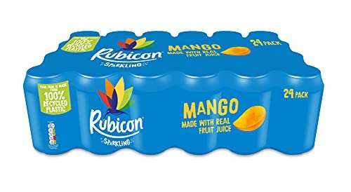 Rubicon Mango Sparkling Fizzy Drink 330 ml Multipack Cans, 24 Pack £7.50 @ Amazon