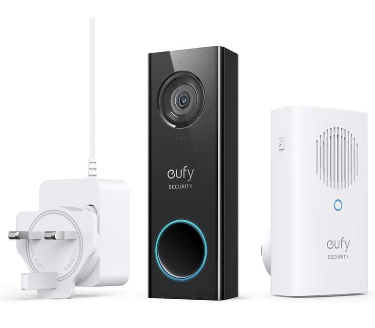 eufy Wired Security Wi-Fi Video Doorbell, 2K Resolution £109.99 Sold by AnkerDirect and Fulfilled by Amazon