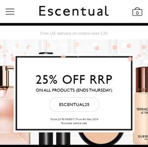 25% off the RRP sitewide with code
