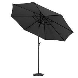 Outsunny 3m Garden Banana Parasol Cantilever Umbrella w/Crank& Base, Black - Sold & Delivered By MH STAR UK - w/Code