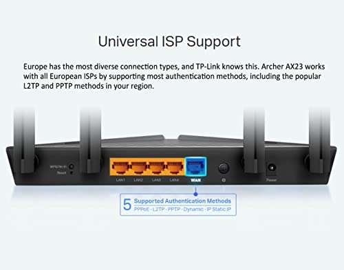 TP-Link Next-Gen Wi-Fi 6, Gigabit Dual Band, Wireless Router(Archer AX23) - £59.99 @ Amazon