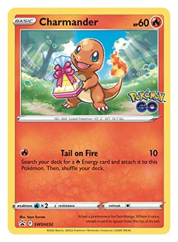 Pokémon TCG: Pokémon GO Pin Collection Charmander (1 Foil Promo Card, 1 Collector’s Pin & 3 Booster Packs) £10.99 @ Amazon