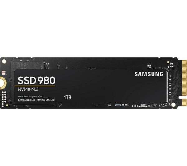 1TB - Samsung 980 PCIe Gen 3 x4 NVMe SSD - 3500MB/s, 3D TLC - £57.79 Free Collection @ Currys