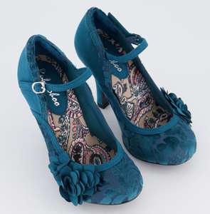 Ruby Shoo Petrol Blue Brocade Heels £21.99 + £1.99 Click & Collect @ TK Maxx