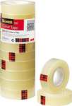 Scotch Transparent Tape 508 - 10 Rolls - 15 mm x 33 m - General Purpose Clear Tape for School, Home and Office