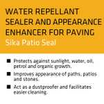 Sika Patio Seal Paving | Water Base Sealer and Appearance Enhancer for New and Recently Cleaned Paving - Clear - 5 Litre