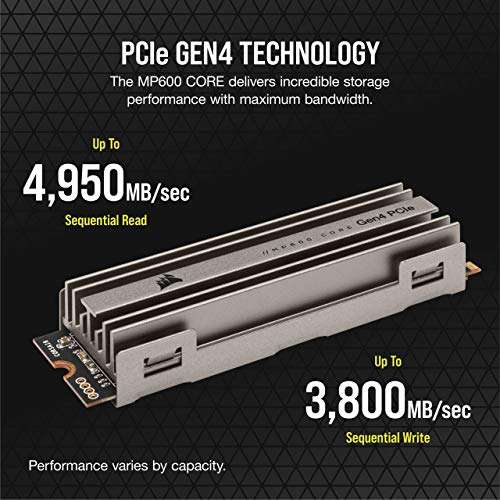 Corsair MP600 CORE 2TB M.2 NVMe PCIe x4 Gen4 SSD - £199.98 @ Amazon