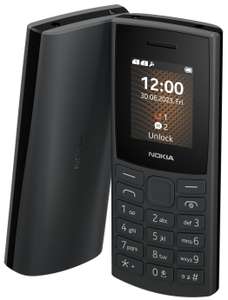 Nokia 105 4G Mobile Phone - Black + £10 Vodafone airtime plan - free click & collect