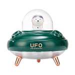 Dual Nozzles Wireless UFO Humidifier Desktop Air Humidifier Cute Planet Bear LED Light Ultrasonic Aroma Essential Oil Diffuser (Green)