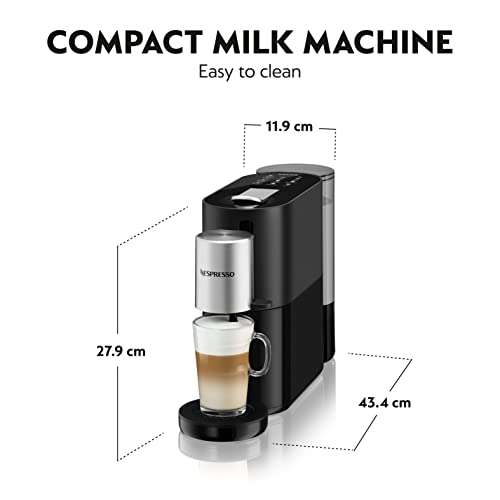 Krups Nespresso Atelier Coffee Pod Machine, with milk frother, 1L, XN890840 £188.99 @ Amazon