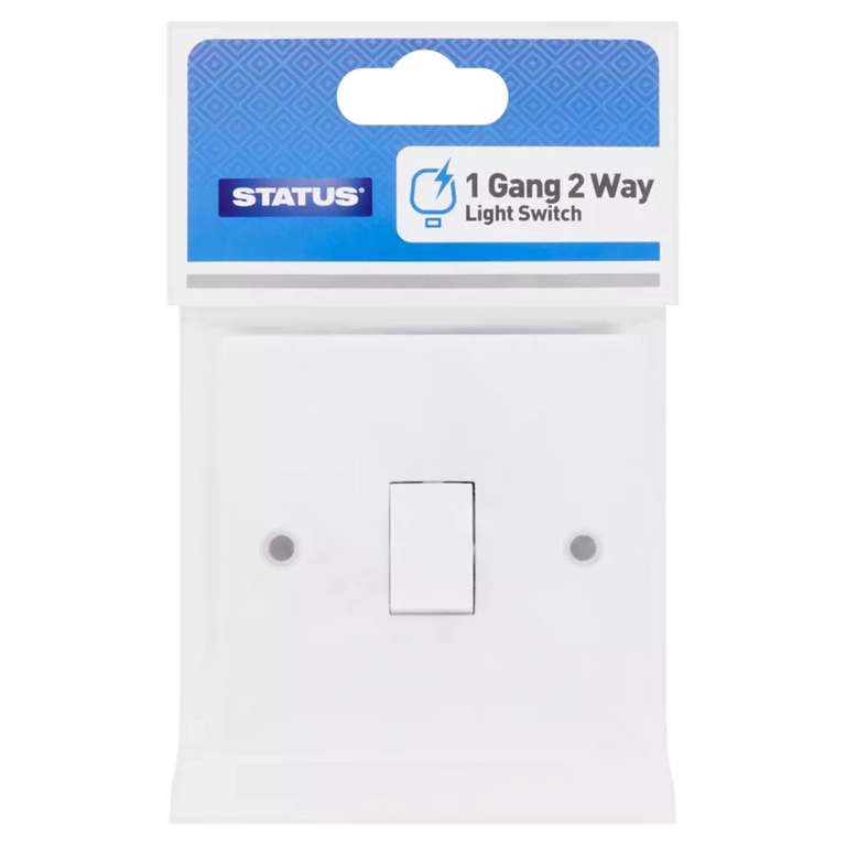 Status 1 Gang 2 Way Light Switch - 25p @ Asda Kettering
