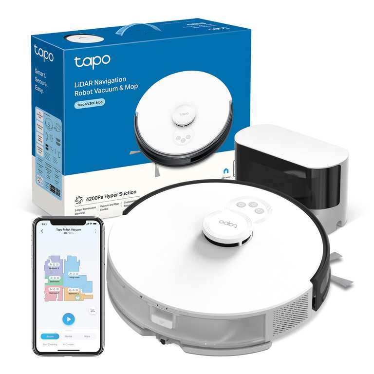 Tapo RV30C Mop 4200Pa Robot Vacuum Cleaner with Mop
