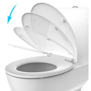 Wickes Soft Close Polypropylene White Plastic Toilet Seat - £13 (free collection) @ Wickes