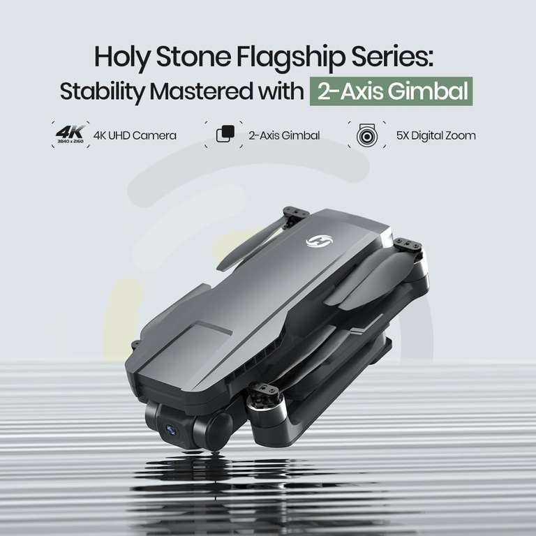 Holy Stone 2-Axis Gimbal GPS Drone with 4K EIS Camera for Adults Beginners, HS720G w/code + voucher - Sold by Holy Stone UK FBA