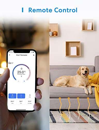 Meross Smart Thermostat for Combi Boilers and Underfloor Water Heating £41.22 with voucher @ Amazon