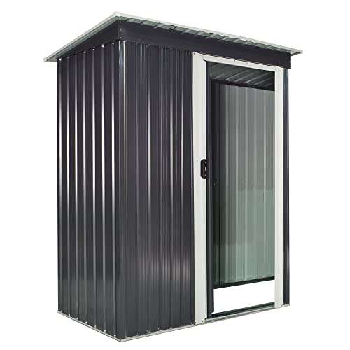 Outsunny 5 x 3ft Garden Storage Shed with Sliding Door and Sloped Roof, Black - £129.99 @ Amazon / Sold by MHSTAR (Prime Exclusive Deal)