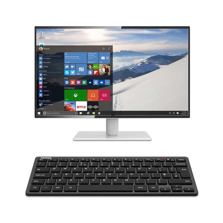 Arteck 2.4G Wireless Keyboard Ultra Slim and Compact Keyboard w/voucher at checkout sold by ARTECK FB Amazon