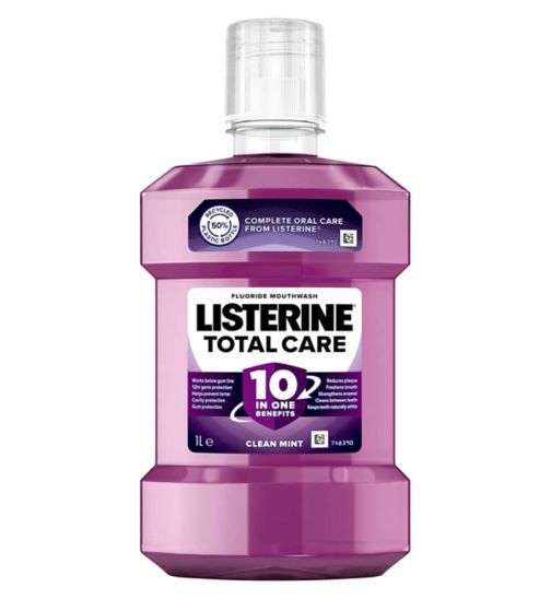 Listerine (1L) Total Care Mouthwash - £6.50 (£4.30 With Advantage Card / £3.87 With Student Discount) + £1.50 collection @ Boots