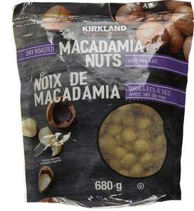 Kirkland Signature Dry Roasted Macadamia Nuts with Sea Salt, 680g 56p @ Costco Farnborough (BBE June 23)