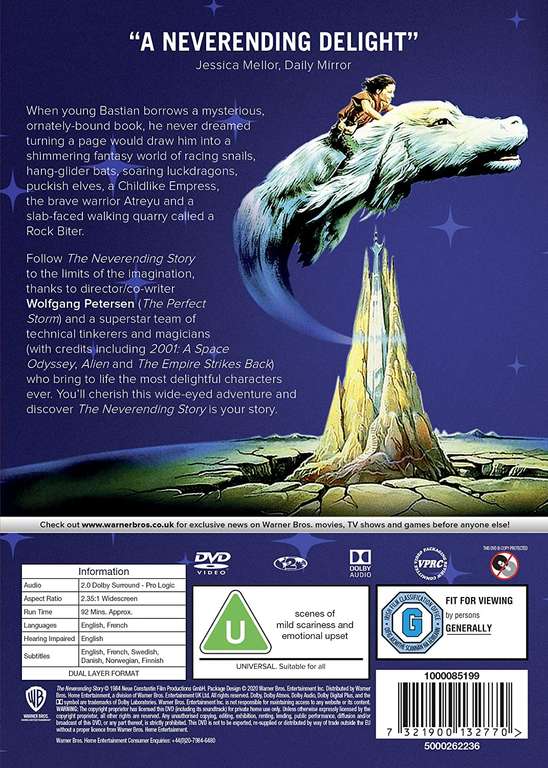 The Neverending Story [DVD] [1985] £3.33 delivered @ Warner Bros