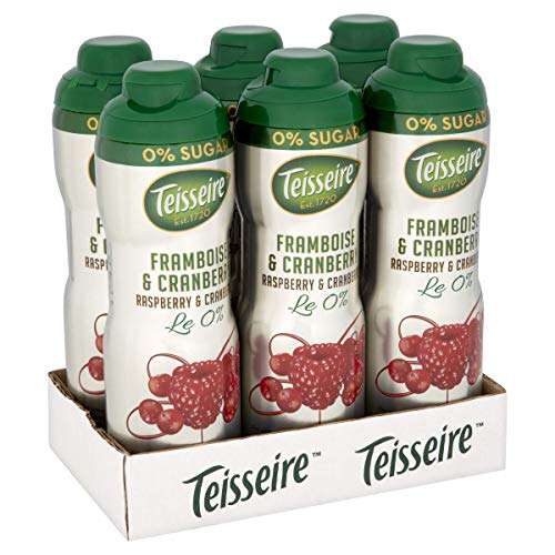Teisseire Sugar Syrup Low Calorie Raspberry & Cranberry Sugar Free Cordial (Pack of 6x600 ml) £8.88 - Usually dispatched in 1-2 m @ Amazon