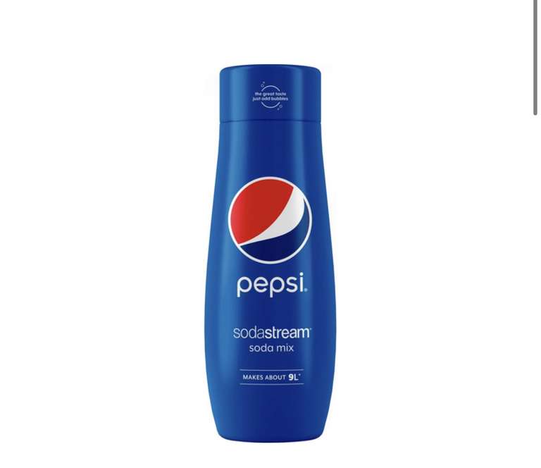 Sodastream Soda Mix Pepsi Syrup Concentrate (440ml) - makes 9L of pepsi (Free C&C)