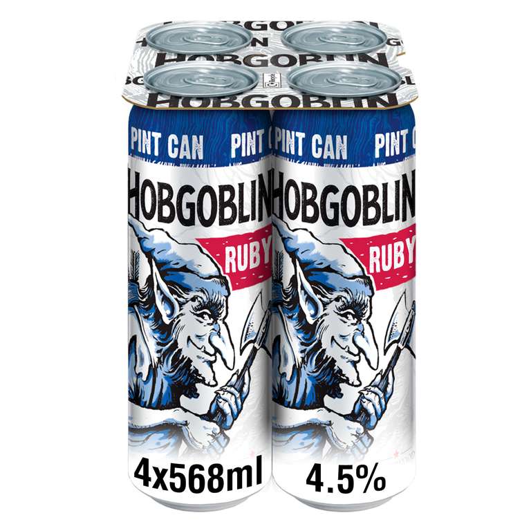 Hobgoblin ruby cans 4x568ml - Stoneycroft