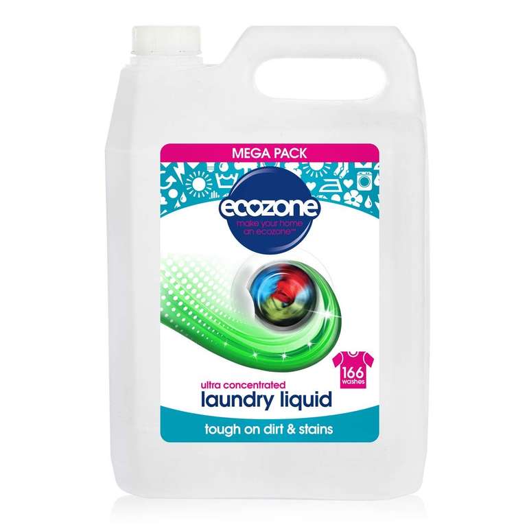 166 Wash Ecozone Ultra Concentrated Biological Laundry Liquid £17.50 / £16.63 via sub & save + 15% first order voucher @ Amazon