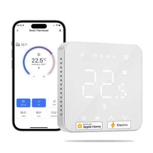 Meross Smart Thermostat, for Electric Underfloor Heating, with Timer, Programmable and Multi-room Control - w/Voucher