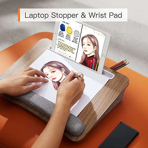 Portable Lap Desk with Pillow Cushion - £11.98 using voucher Sold by EU Happy Dispatches from Amazon