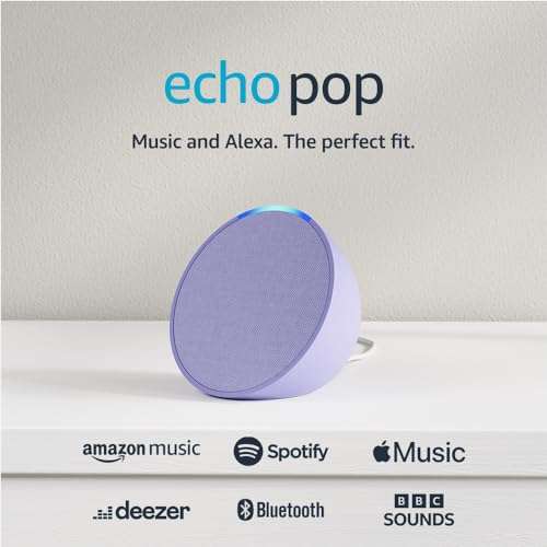 Echo Pop Addon Special Offer +: add a Philips Hue Smart Bulb for £5 or a Sleeve for £14.99.