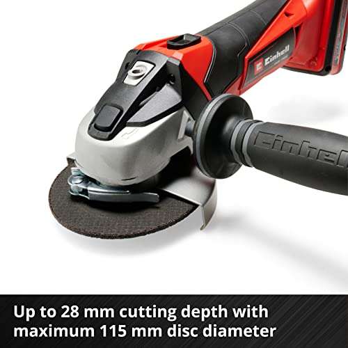 Einhell Power X-Change 115mm (4 Inch) Cordless Angle Grinder - TE-AG 18/115 Li Solo Power Tool (Battery Not Included)