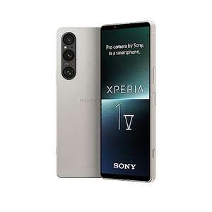 Sony Xperia 1 V Platinum Silver - 6.5 Inch 21:9 Wide 4K HDR OLED - 120Hz Refresh rate -Triple lens(with Next Gen Sensor & ZEISS)- 3.5 mm