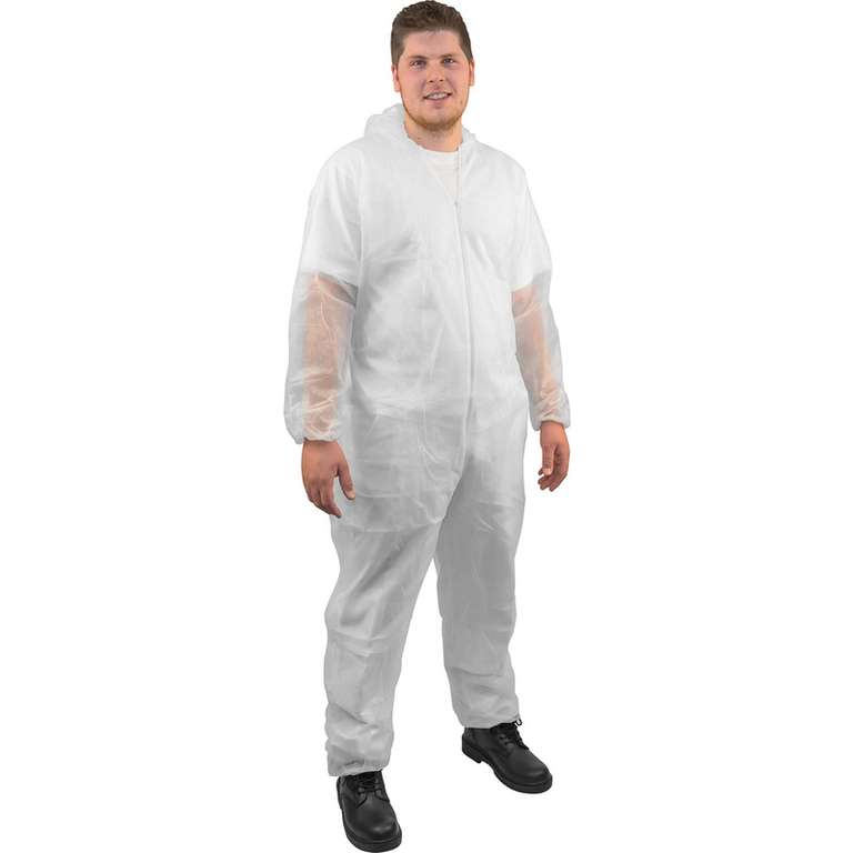 Disposable Hooded Coverall Large 98p Free Click & Collect @Toolstation