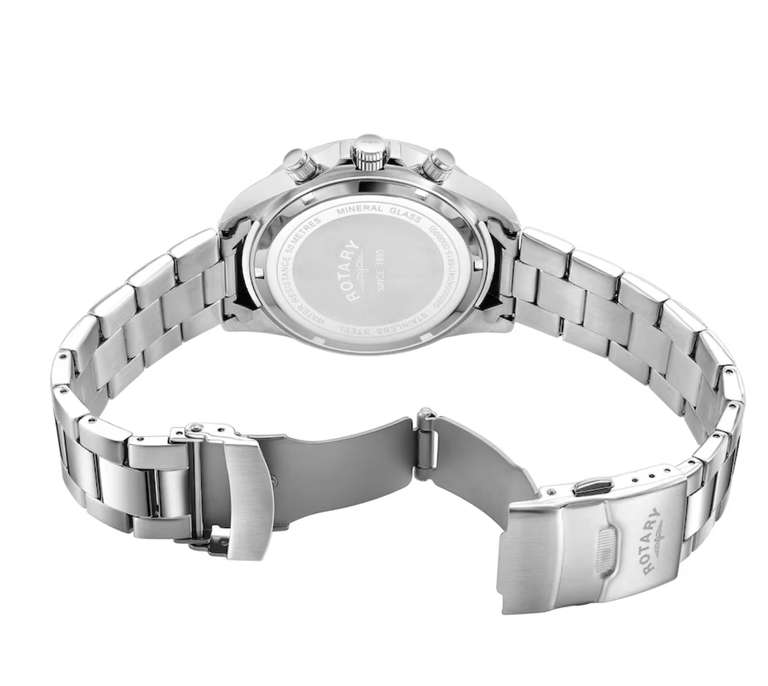Rotary Men's Exclusive Stainless Steel Bracelet Watch Reduced + Extra 10% Off With Newsletter Code + Free Shipping