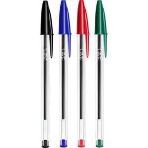 Bic Cristal Original Pens 4 pack - Blue or Assorted Colours - 25p (6p each) In store only @ Wilko all stores