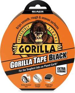 Gorilla Tape black 32 m. £7.99 / £7.59 Subscribe & Save @ Amazon