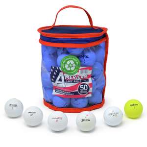 Recycled Lake Golf Balls – Pack of 50 mixed brands for £22.50 click & collect using code @ Argos